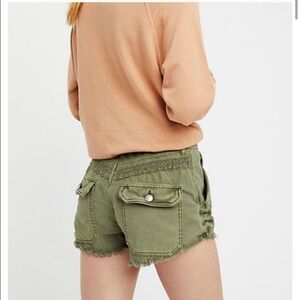 Free People Great Expectation Mini Short Women Sz 6 Green Travel Vacation